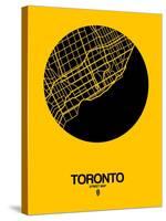 Toronto Street Map Yellow-NaxArt-Stretched Canvas