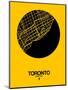 Toronto Street Map Yellow-NaxArt-Mounted Art Print