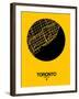 Toronto Street Map Yellow-NaxArt-Framed Art Print