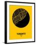 Toronto Street Map Yellow-NaxArt-Framed Art Print