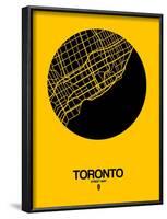 Toronto Street Map Yellow-NaxArt-Framed Art Print