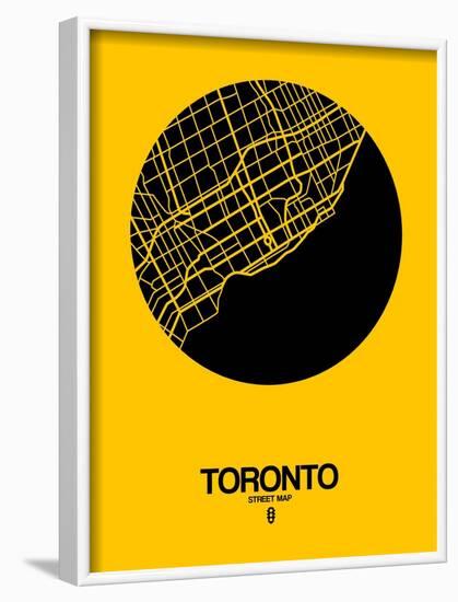 Toronto Street Map Yellow-NaxArt-Framed Art Print