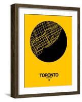 Toronto Street Map Yellow-NaxArt-Framed Art Print