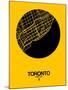 Toronto Street Map Yellow-NaxArt-Mounted Art Print