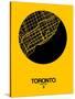 Toronto Street Map Yellow-NaxArt-Stretched Canvas