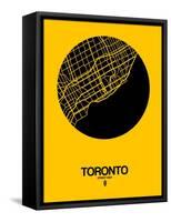 Toronto Street Map Yellow-NaxArt-Framed Stretched Canvas