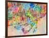 Toronto Street Map-Tompsett Michael-Framed Art Print