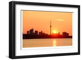 Toronto Sunrise Skyline & Lake-null-Framed Art Print