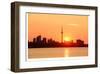 Toronto Sunrise Skyline & Lake-null-Framed Art Print