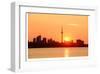 Toronto Sunrise Skyline & Lake-null-Framed Art Print