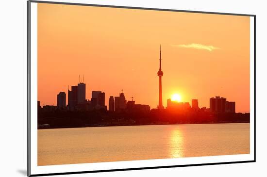Toronto Sunrise Skyline & Lake-null-Mounted Art Print