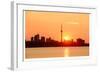 Toronto Sunrise Skyline & Lake-null-Framed Art Print