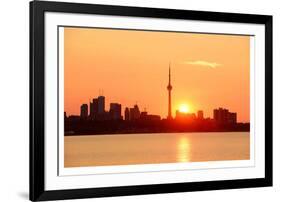 Toronto Sunrise Skyline & Lake-null-Framed Art Print