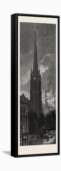 Toronto, Tower and Spire of St. James's Cathedral, Canada, Nineteenth Century-null-Framed Stretched Canvas