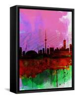 Toronto Watercolor Skyline-NaxArt-Framed Stretched Canvas