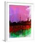 Toronto Watercolor Skyline-NaxArt-Framed Art Print