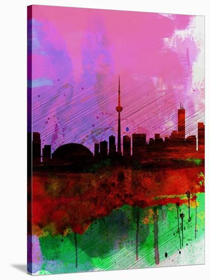 Toronto Watercolor Skyline-NaxArt-Stretched Canvas