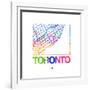 Toronto Watercolor Street Map-NaxArt-Framed Art Print