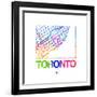 Toronto Watercolor Street Map-NaxArt-Framed Art Print