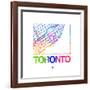 Toronto Watercolor Street Map-NaxArt-Framed Art Print