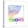 Toronto Watercolor Street Map-NaxArt-Stretched Canvas