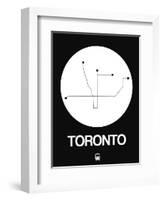 Toronto White Subway Map-NaxArt-Framed Art Print