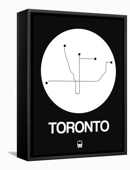 Toronto White Subway Map-NaxArt-Framed Stretched Canvas