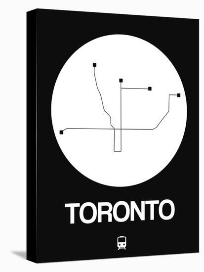 Toronto White Subway Map-NaxArt-Stretched Canvas