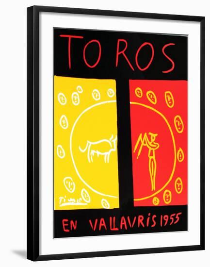 Toros En Vallauris-Pablo Picasso-Framed Limited Edition