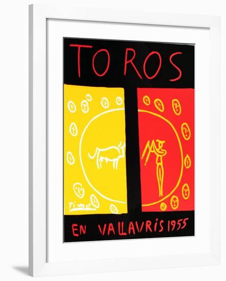 Toros En Vallauris-Pablo Picasso-Framed Limited Edition