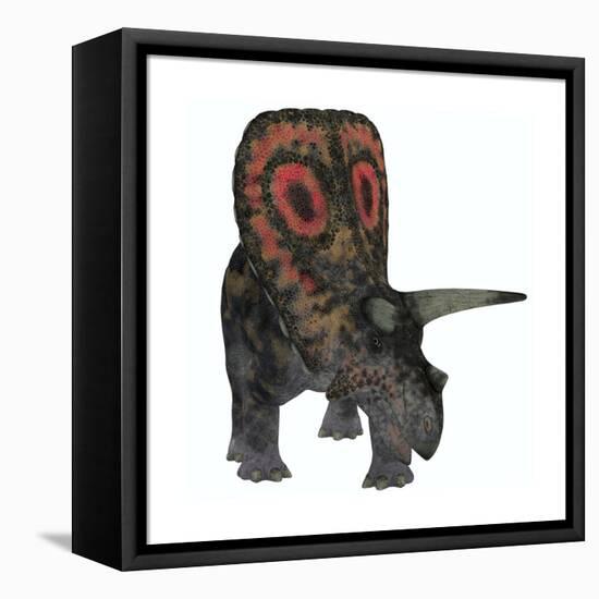 Torosaurus, a Herbivorous Dinosaur from the Late Cretaceous-null-Framed Stretched Canvas