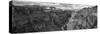 Toroweap Point, Grand Canyon, Arizona, USA BW, Black and White [TEMP]-Panoramic Images-Stretched Canvas