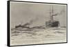 Torpedo-Boat Destroyers En Route for the China Station, Coaling at Sea-null-Framed Stretched Canvas