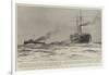 Torpedo-Boat Destroyers En Route for the China Station, Coaling at Sea-null-Framed Giclee Print