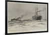 Torpedo-Boat Destroyers En Route for the China Station, Coaling at Sea-null-Framed Giclee Print