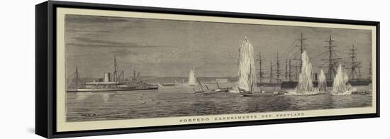 Torpedo Experiments Off Portland-William Edward Atkins-Framed Stretched Canvas