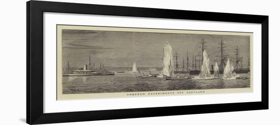 Torpedo Experiments Off Portland-William Edward Atkins-Framed Giclee Print