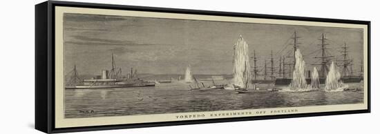 Torpedo Experiments Off Portland-William Edward Atkins-Framed Stretched Canvas