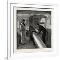 Torpedo Gun Boat, Commander's Cabin in the after Part of the Ship, 1888-null-Framed Giclee Print