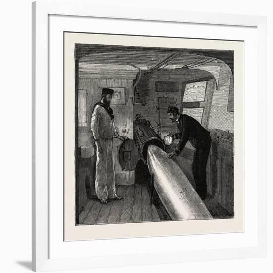 Torpedo Gun Boat, Commander's Cabin in the after Part of the Ship, 1888-null-Framed Giclee Print