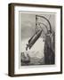 Torpedo Practice of HMS Thunderer, Hoisting a Whitehead Torpedo on Board after an Experimental Run-William Heysham Overend-Framed Giclee Print