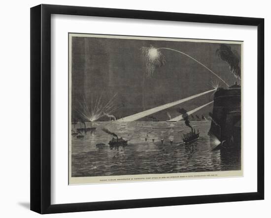 Torpedo Warfare Demonstration at Portsmouth-null-Framed Giclee Print