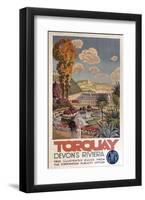 Torquay Devon's Riviera-null-Framed Art Print