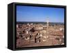 Torre Del Mangia, Piazza Del Campo, Unesco World Heritage Site, Siena, Tuscany, Italy-John Miller-Framed Stretched Canvas