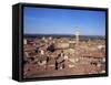 Torre Del Mangia, Piazza Del Campo, Unesco World Heritage Site, Siena, Tuscany, Italy-John Miller-Framed Stretched Canvas