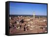 Torre Del Mangia, Piazza Del Campo, Unesco World Heritage Site, Siena, Tuscany, Italy-John Miller-Framed Stretched Canvas