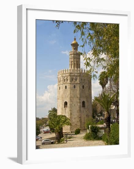 Torre Del Oro, Seville, Andalucia, Spain, Europe-Guy Thouvenin-Framed Photographic Print