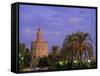 Torre Del Oro, Seville, Andalucia, Spain-John Miller-Framed Stretched Canvas