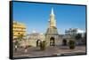 Torre del Reloj Publico (Public Clock Tower), UNESCO World Heritage Site, Cartagena, Colombia, Sout-Michael Runkel-Framed Stretched Canvas