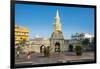 Torre del Reloj Publico (Public Clock Tower), UNESCO World Heritage Site, Cartagena, Colombia, Sout-Michael Runkel-Framed Photographic Print